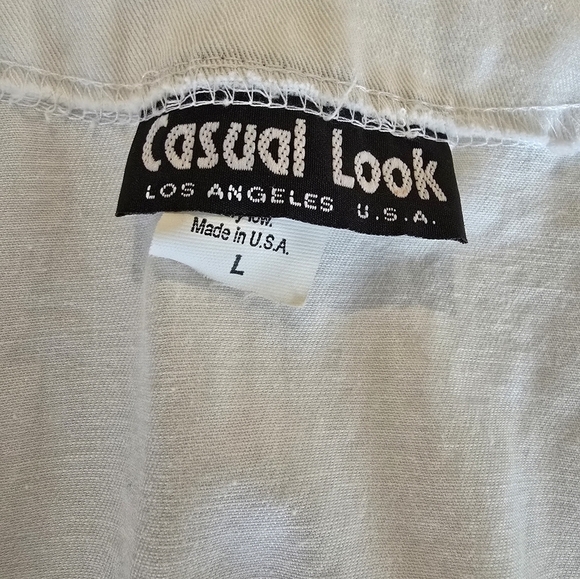 Vintage Casual Look Women's 100% Cotton Made In USA Embroidered Jacket Sz L. - Picture 10 of 10